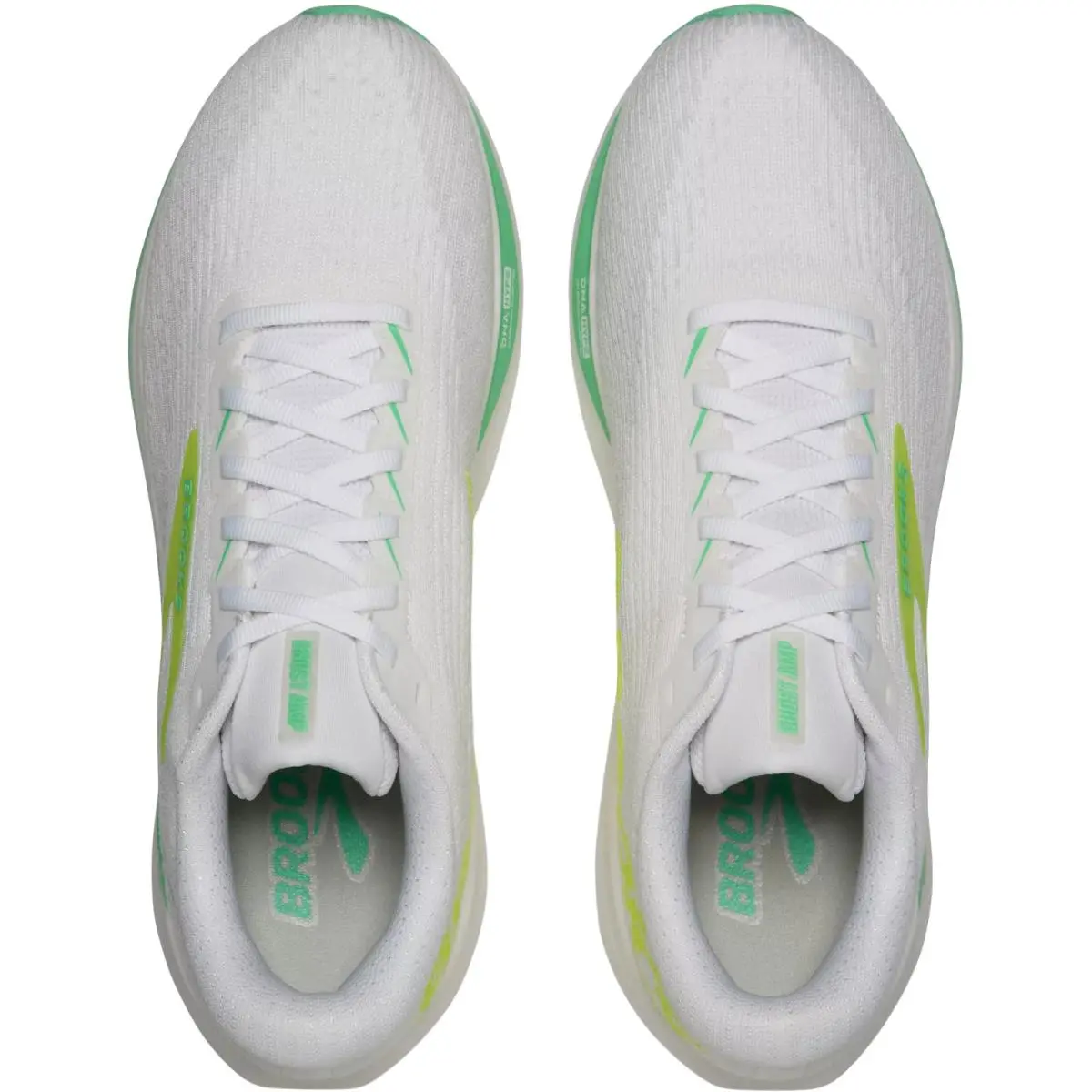 Brooks shoes - Brooks Ghost Amp - Ghost Amp - White/Paradise Green/Nightlife 2