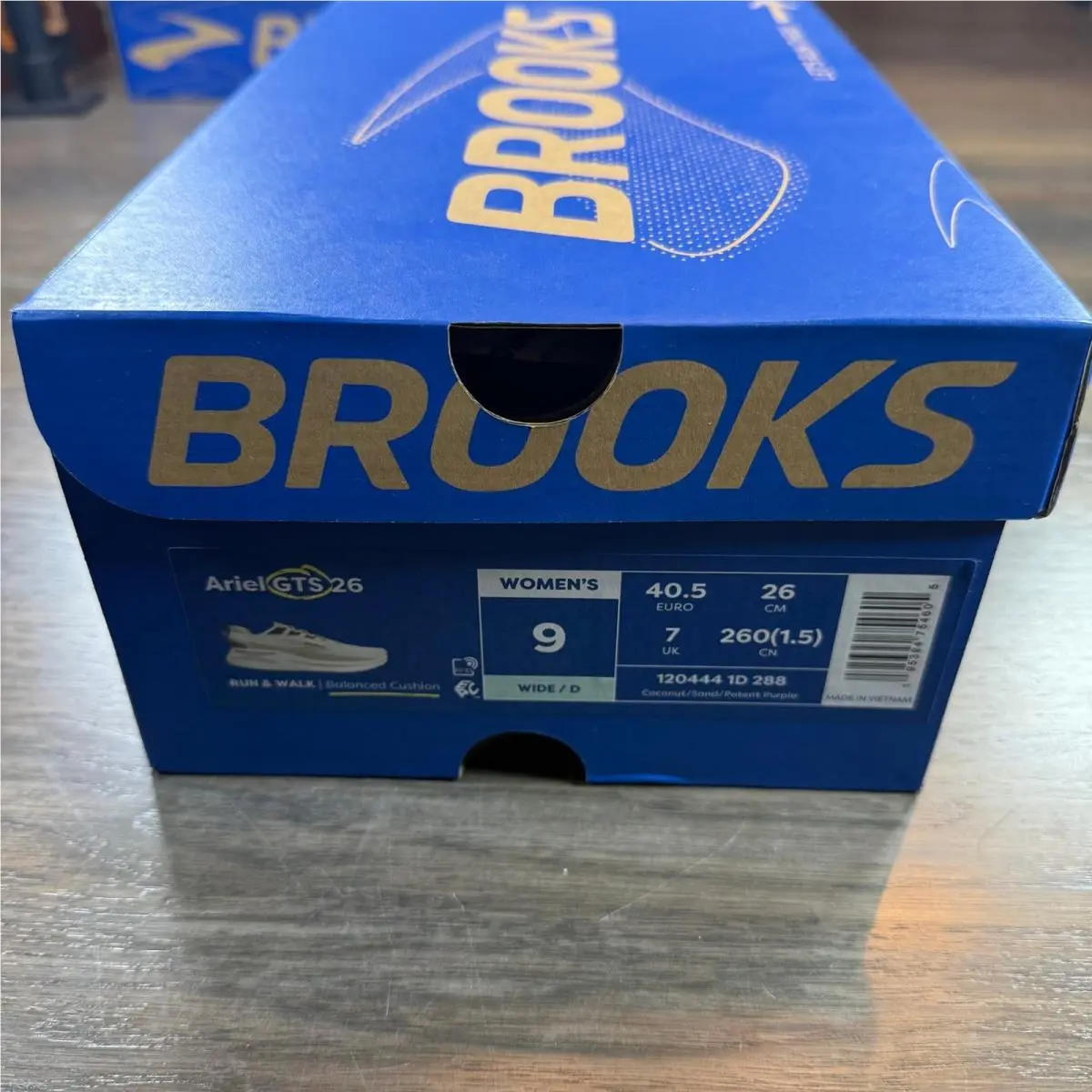 Brooks shoes - Ariel GTS 26 - Ariel GTS - 120444 1D 288 - Coconut Sand / Potent Purple (UPC: 195394754605) 0