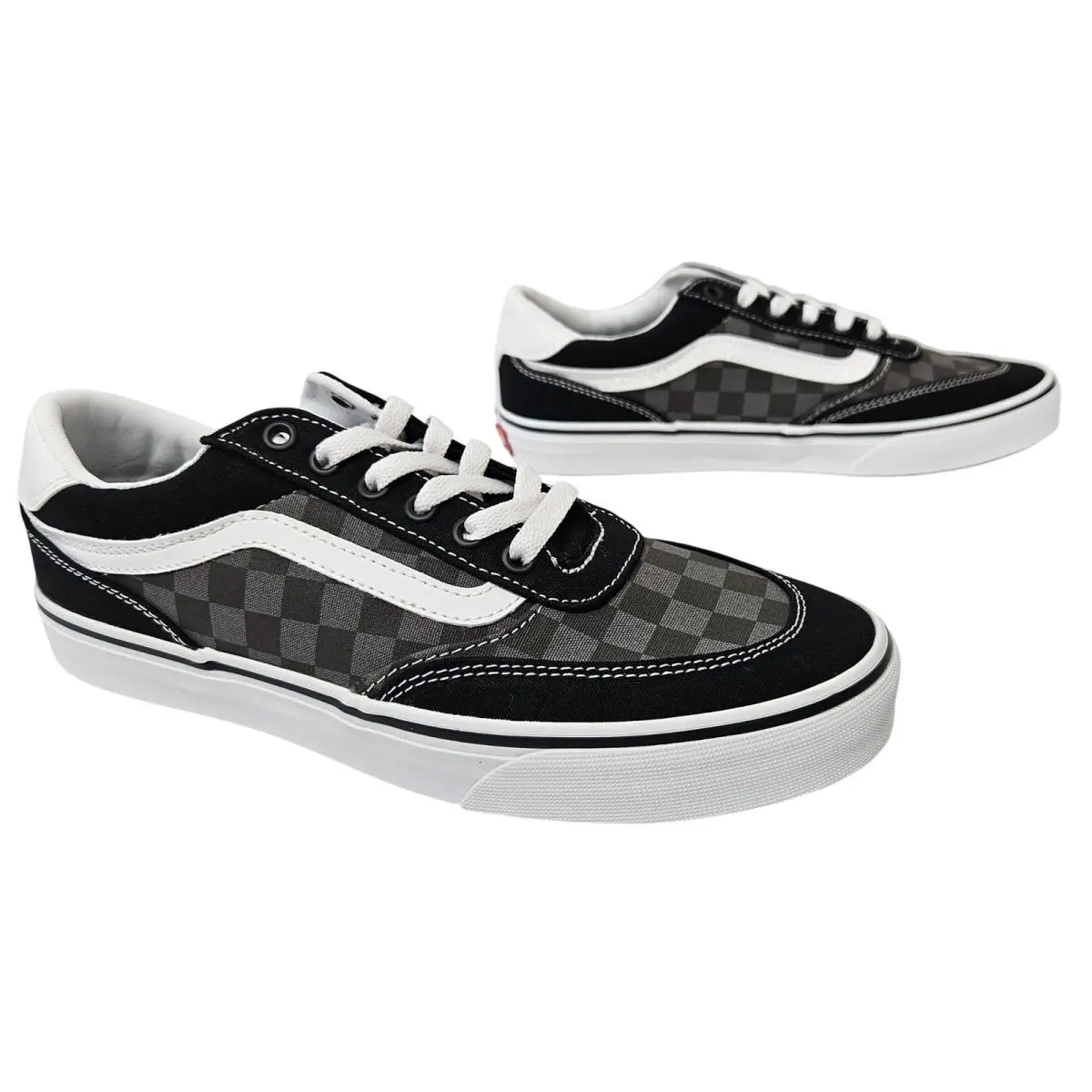 Vans shoes - Brooklyn LS - Brooklyn - VN000D7QEMV - Black / Gray Checker / White 0