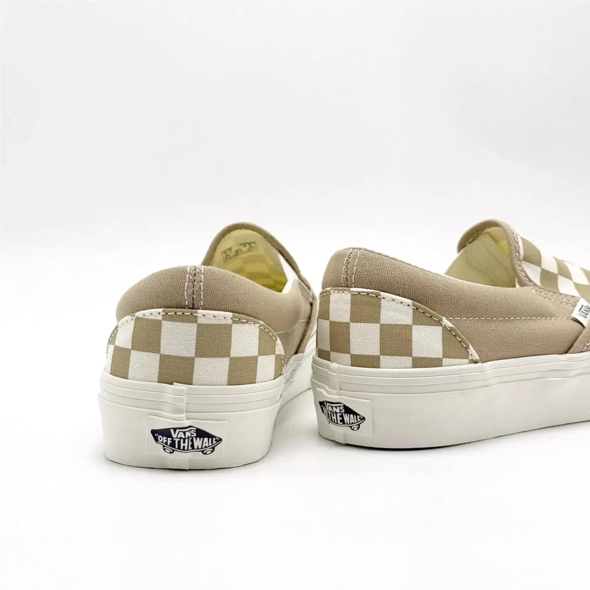 Vans shoes - VANS Classic Slip-On - Classic - VN000D6Y4MG - Checkerboard Incense / Cream 7