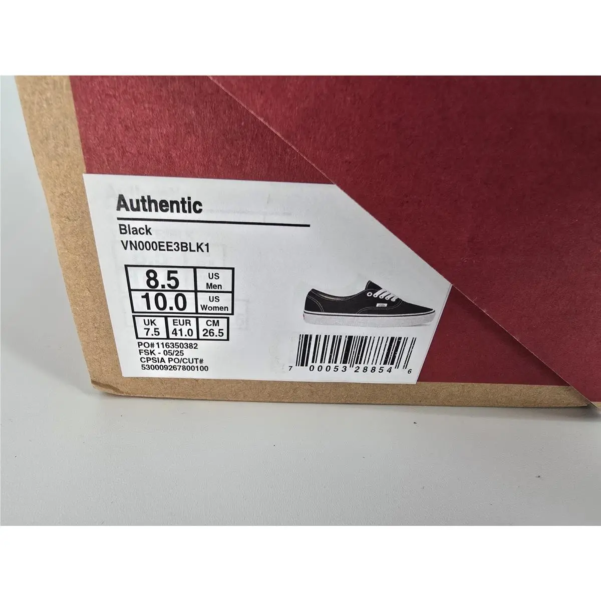 Vans shoes - Authentic - Authentic - VN000EE3BLK1 - Black 4