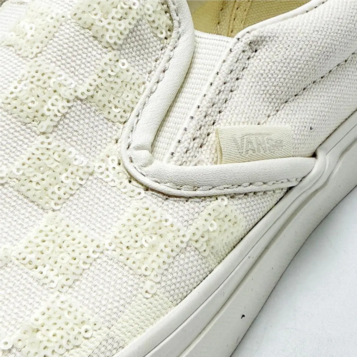 Vans shoes - VN000D6YC13 - VN000D6YC13 - Beaded White Checkerboard / True White 6