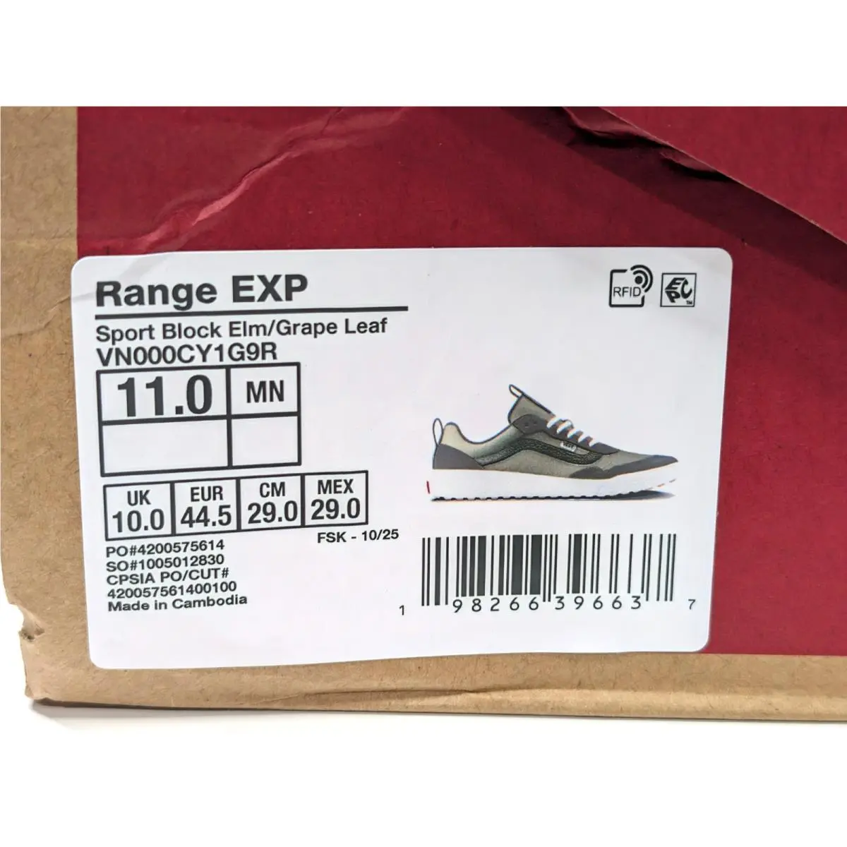 Vans shoes - VANS Range Exp - Range Exp - VN000CY1G9R - Green 10