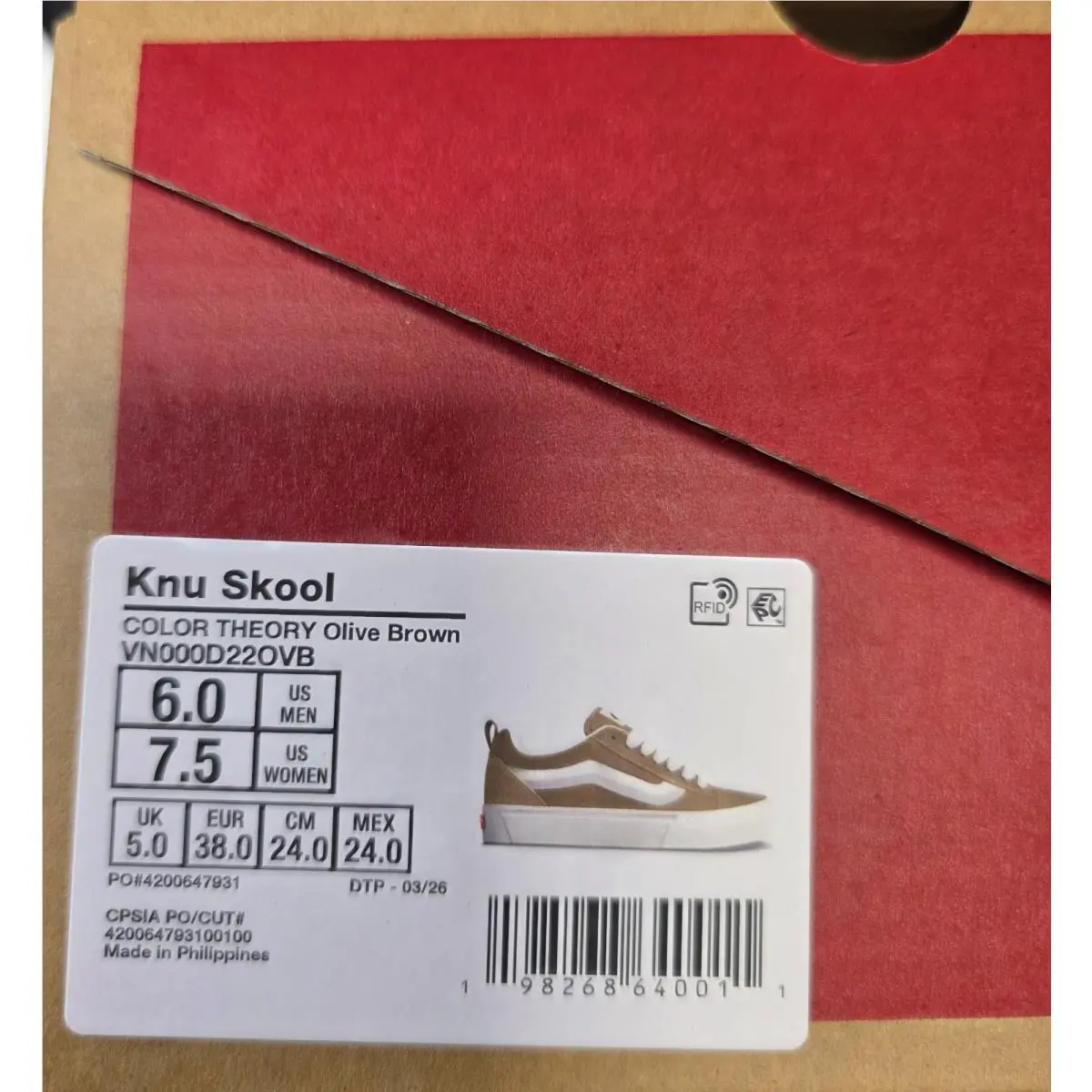 Vans shoes - VANS Knu Skool - Knu Skool - VN000D22OVB - Olive Brown 6