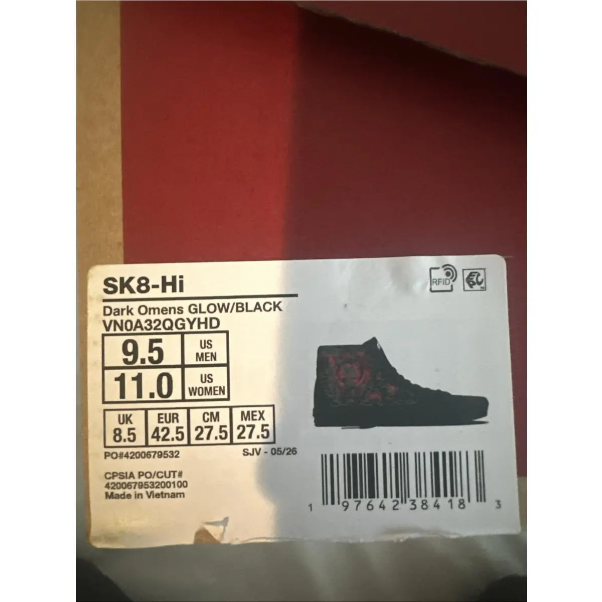Vans shoes - VANS High Top - High Top - VN0A32QGYHD - Black Red Green 7