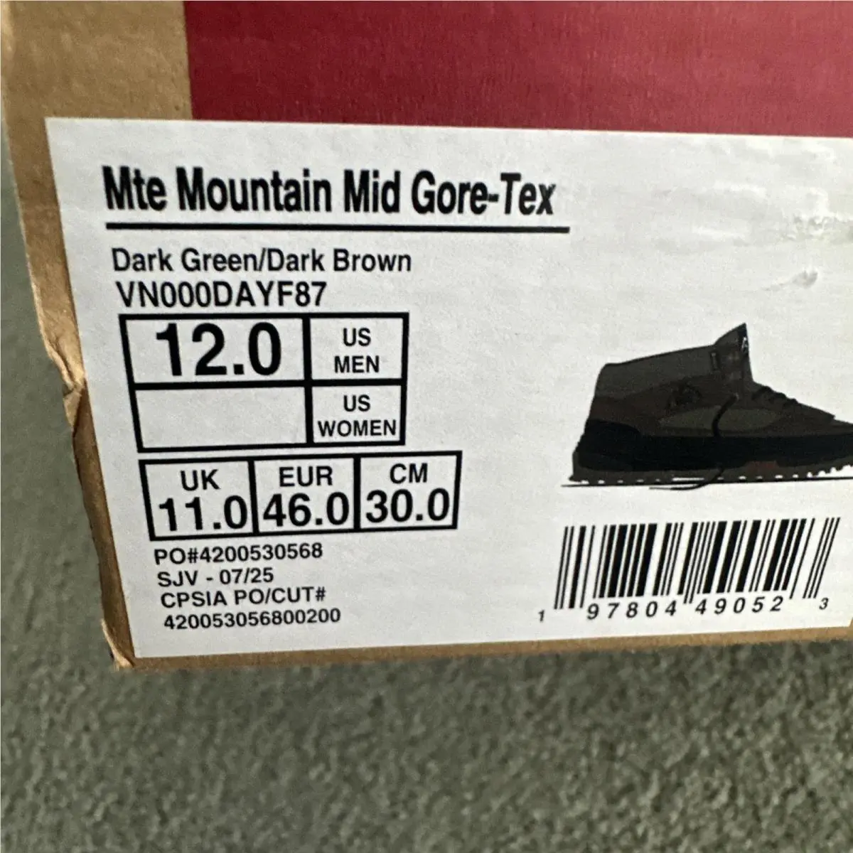 Vans shoes - Vans Mte Mountain Mid Gore-Tex - VN000DAYF87 - Brown 12
