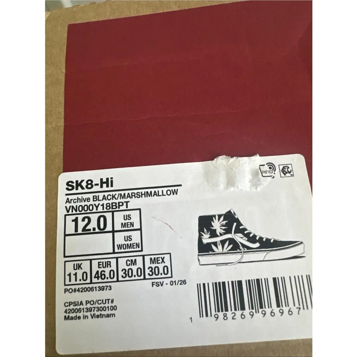 Vans shoes - VANS Sk8-Hi - VN000Y18PT - Black 9