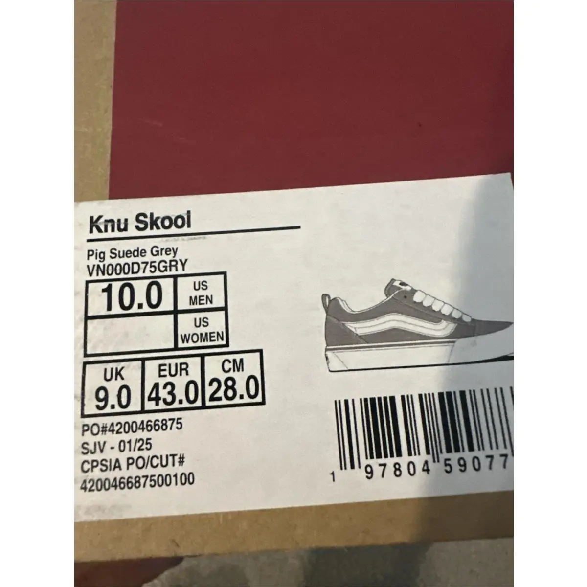 Vans shoes - VANS Knu Skool - Knu Skool - VN00075GRY - Gray, Manufacturer: Gray 4