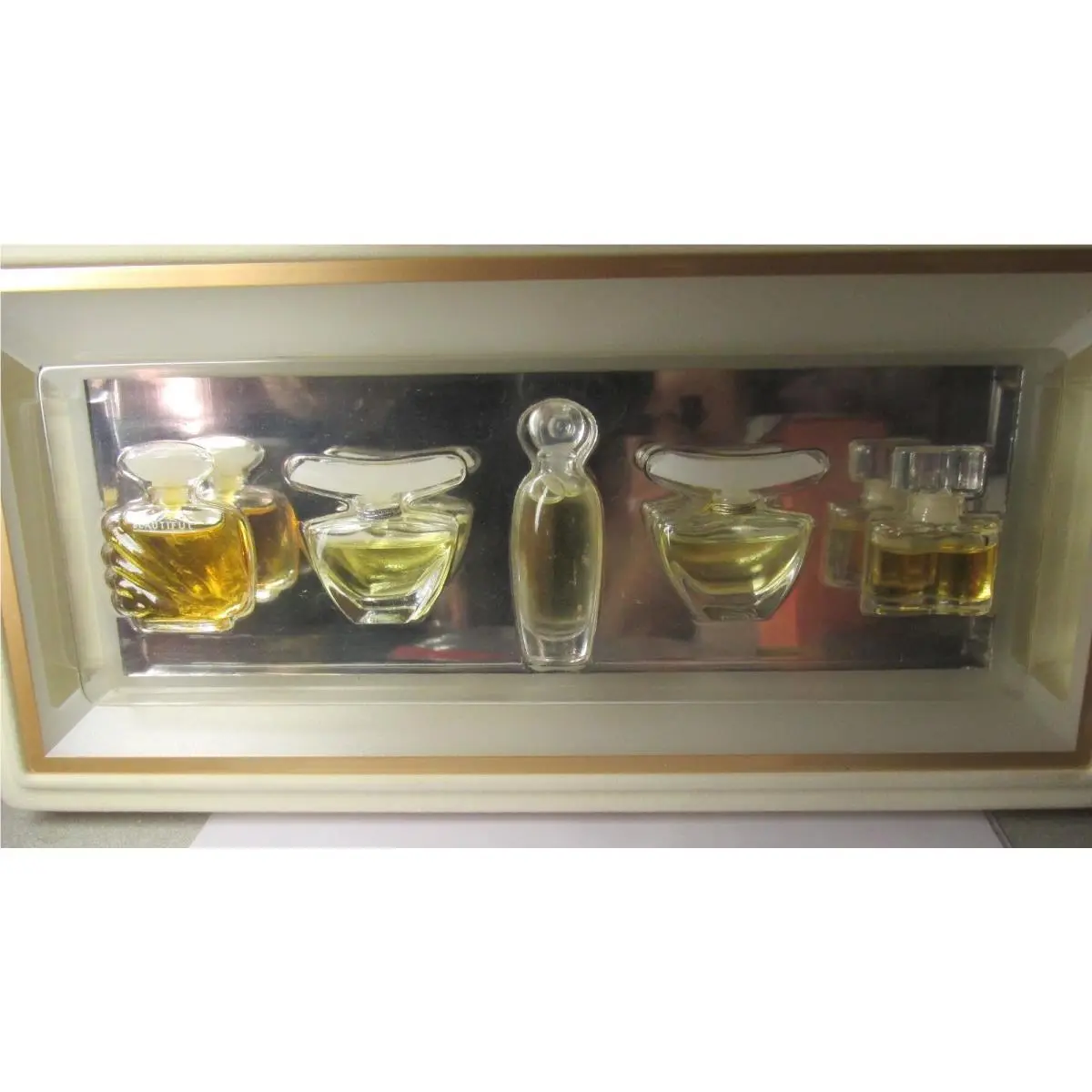 Estee Lauder Small Wonders Pure Perfume Mini Set Dazzling Gold Silver Beautiful