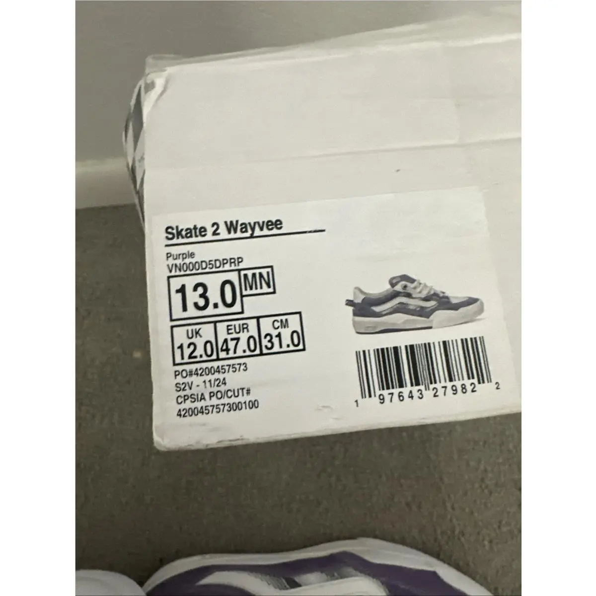 Vans shoes - VANS SKATE 2 WAYVEE - SKATE WAYVEE - VN000D5DPRP - PURPLE / WHITE (UPC: 0197643279822) 6