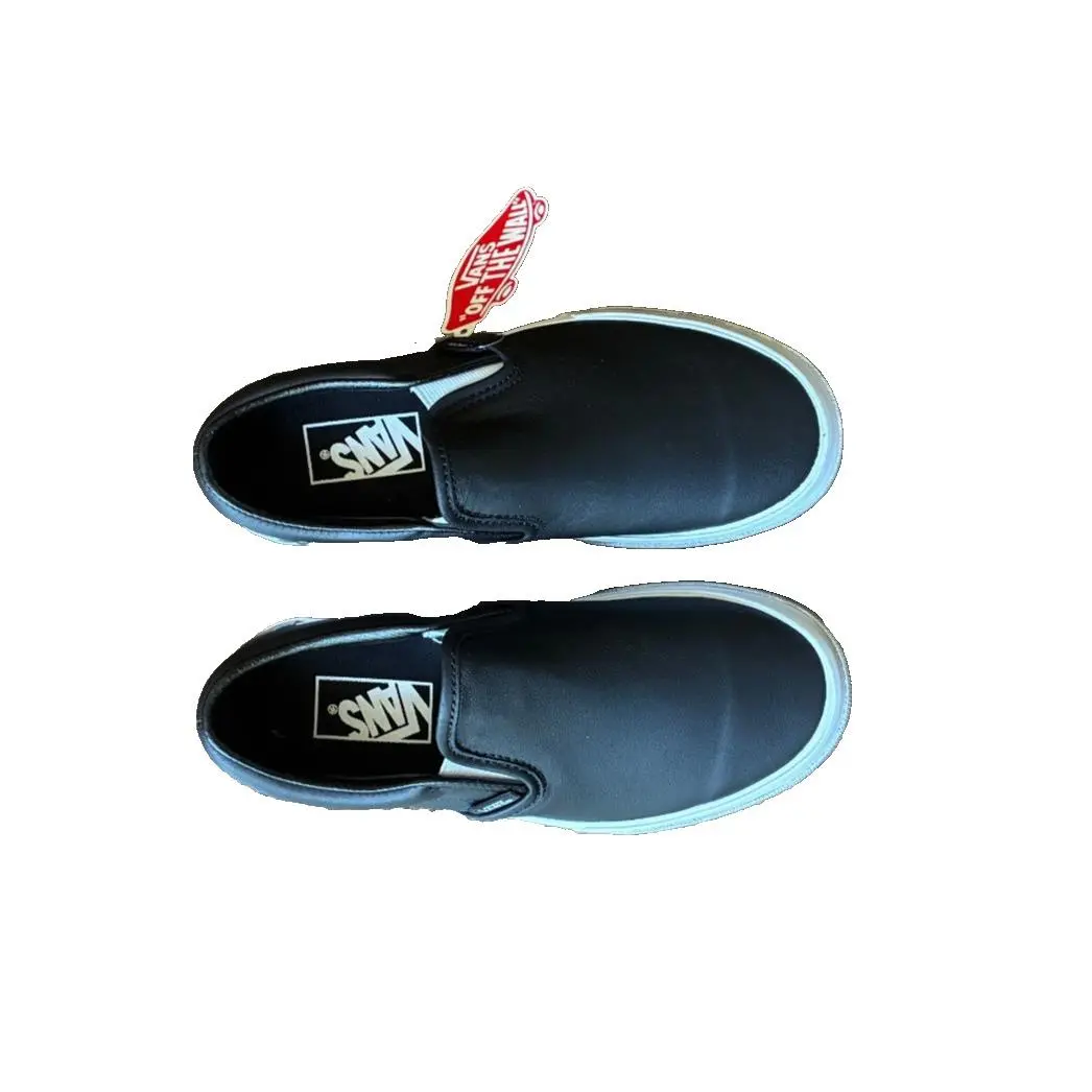 Vans shoes - Vans Classic Slip-On Stacked - Classic Stacked - (Shiny) Black /True White/Silver (UPC: 195439309432) 3