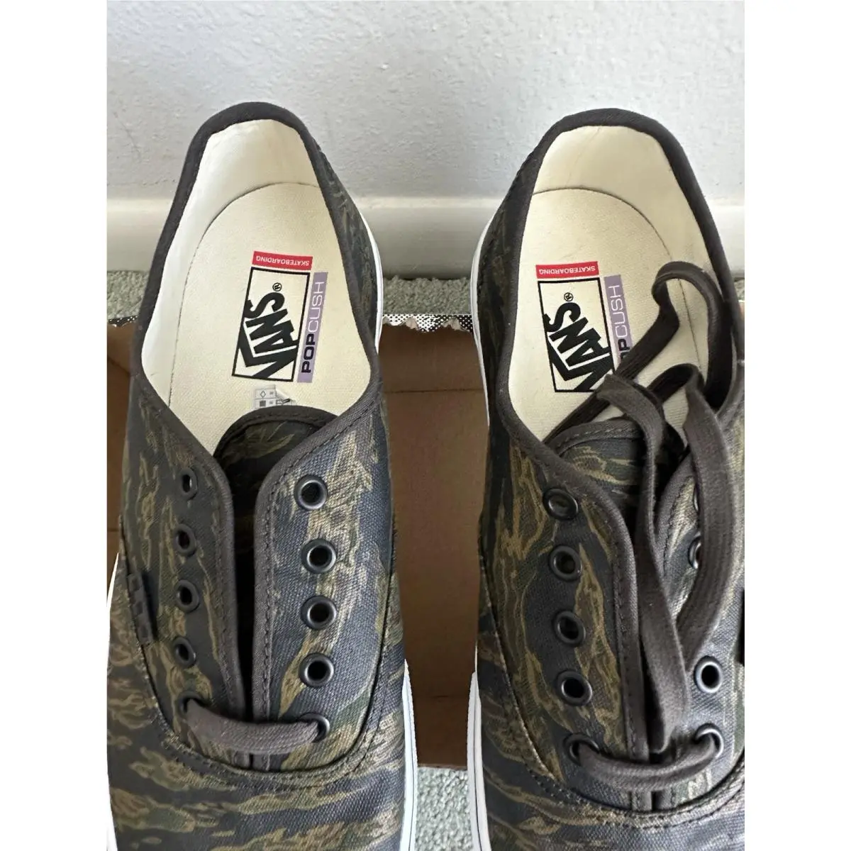 Vans shoes - Vans Skate Authentic Tiger Camo Green Black - VN000EER9L7 - Multicolor, Manufacturer: Green/Black 0