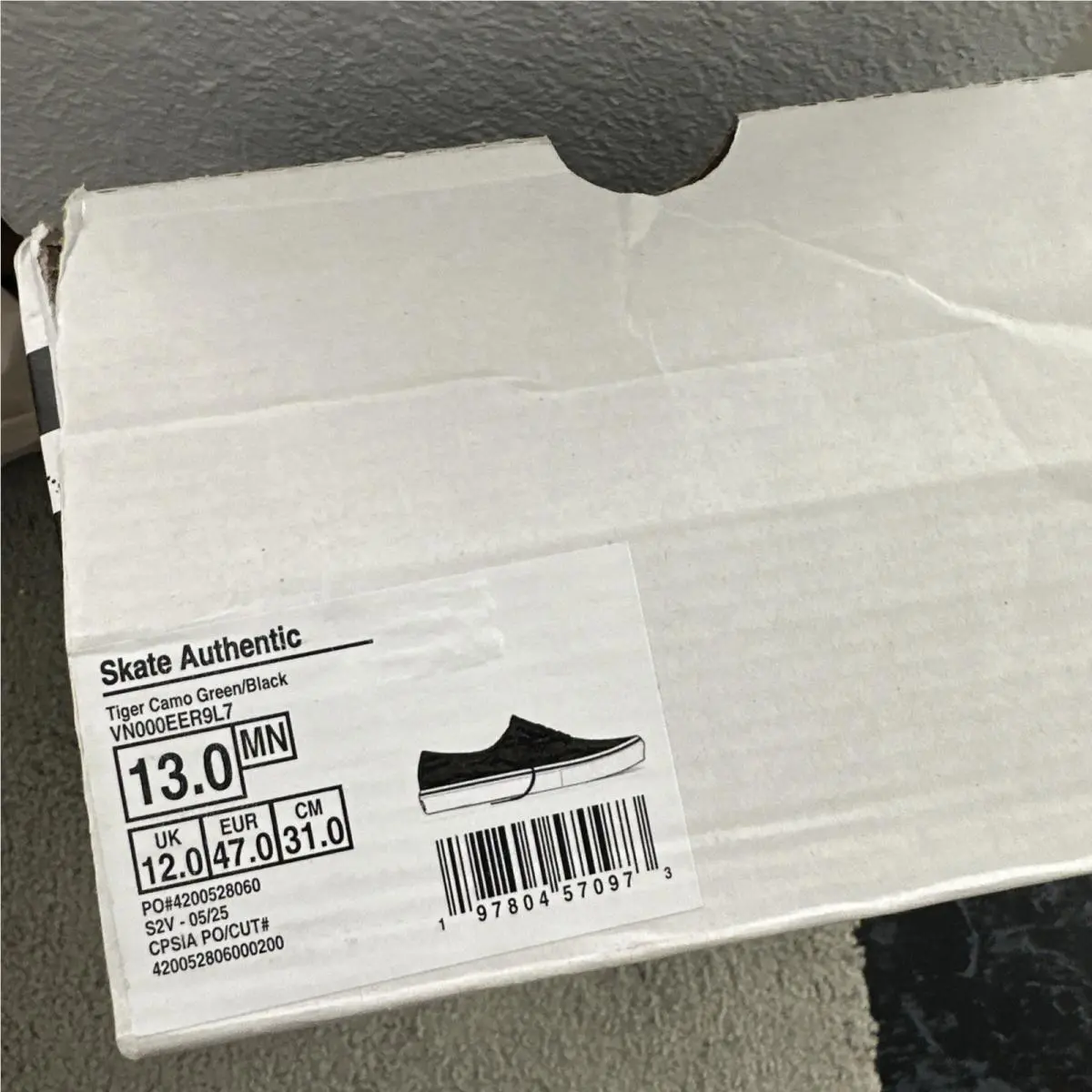 Vans shoes - Vans Skate Authentic Tiger Camo Green Black - VN000EER9L7 - Multicolor, Manufacturer: Green/Black 5
