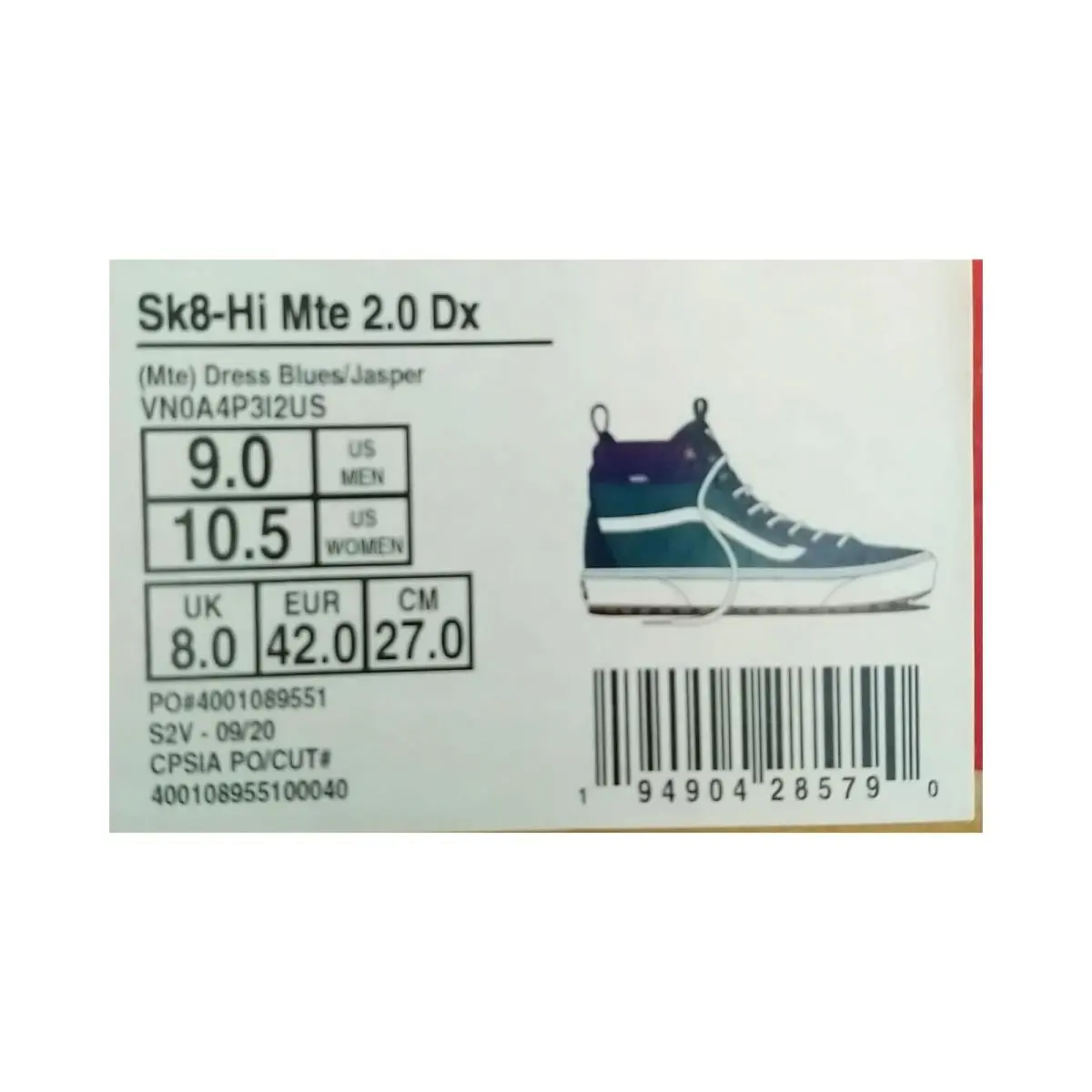 Vans shoes - Vans Sk8-Hi Mte - Mte - VN0A4P312US - Blue 5