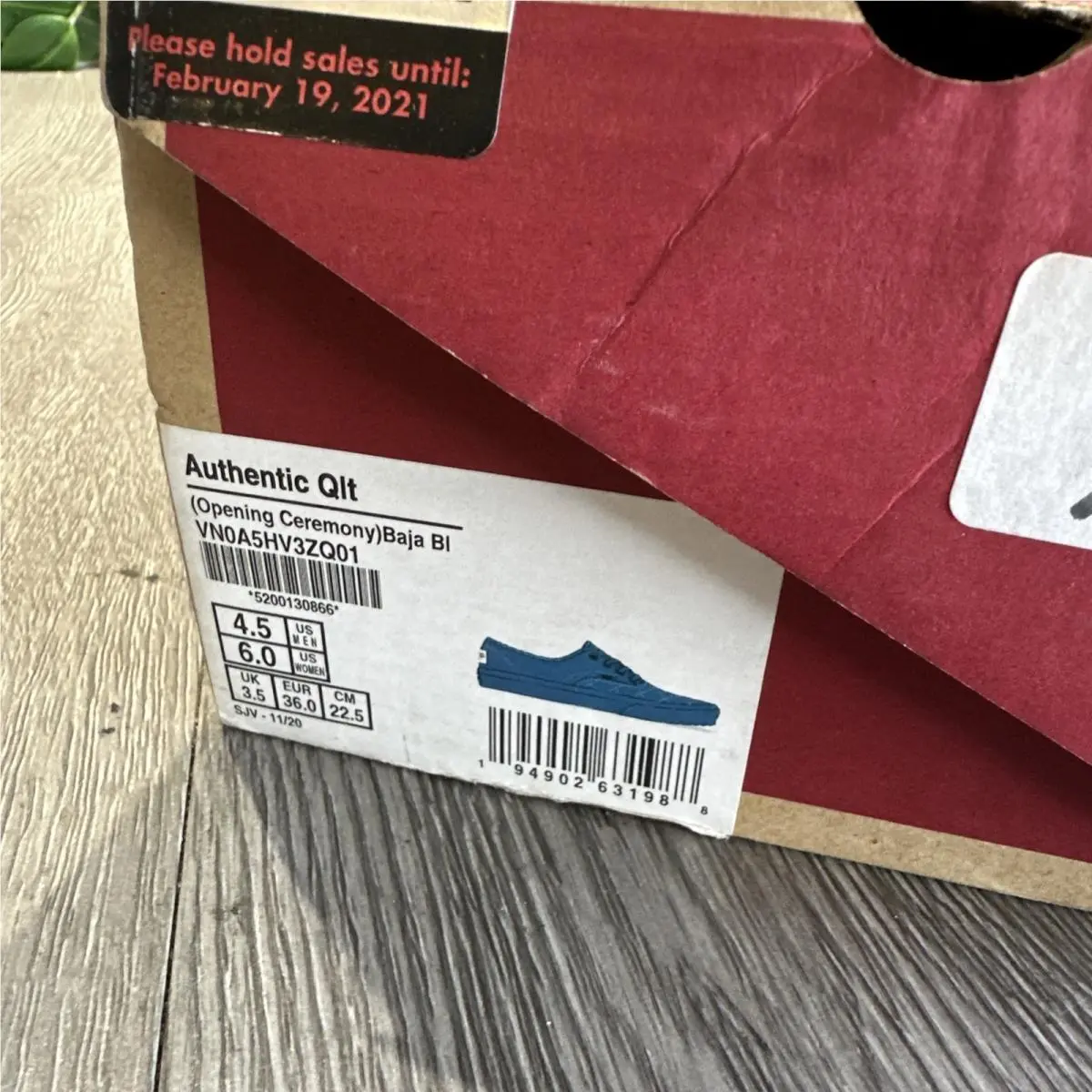 Vans shoes - VANS OPENING CEREMONY BAJA BLUE AUTHENTIC QUILTED SNEAKERS - Blue (UPC: 194902631988) 6