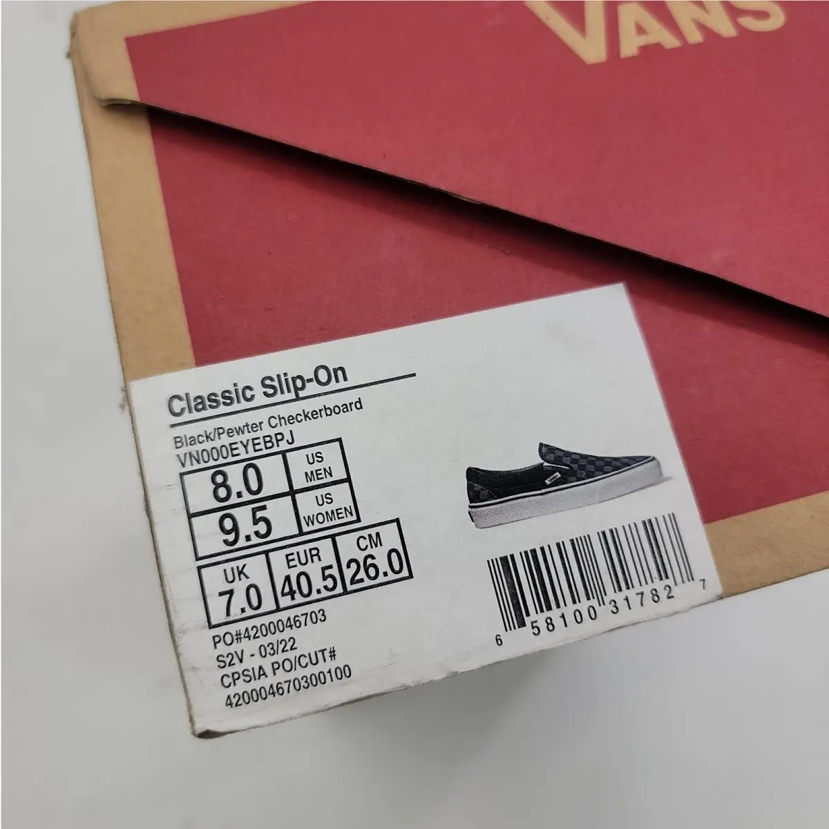 Vans shoes - (Checkerboard) Black/Black (UPC: 700051822087) 6