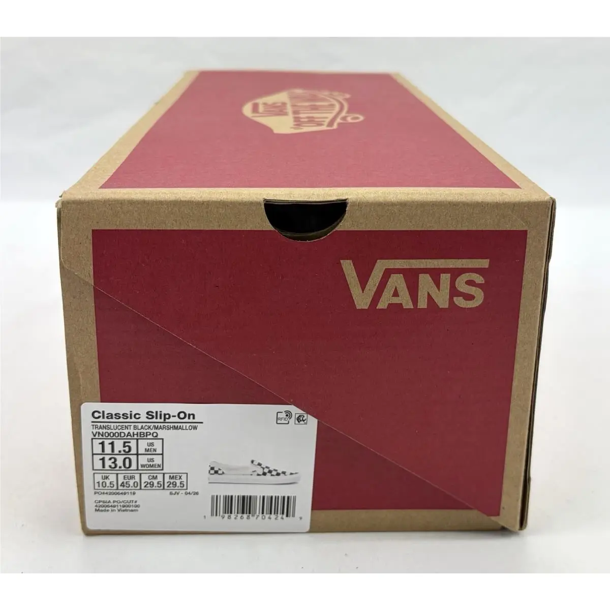 Vans shoes - VANS Classic Slip-On Translucent - Classic Translucent - VN000DAHBPQ - Black/Marshmallow (UPC: 198268704249) 11
