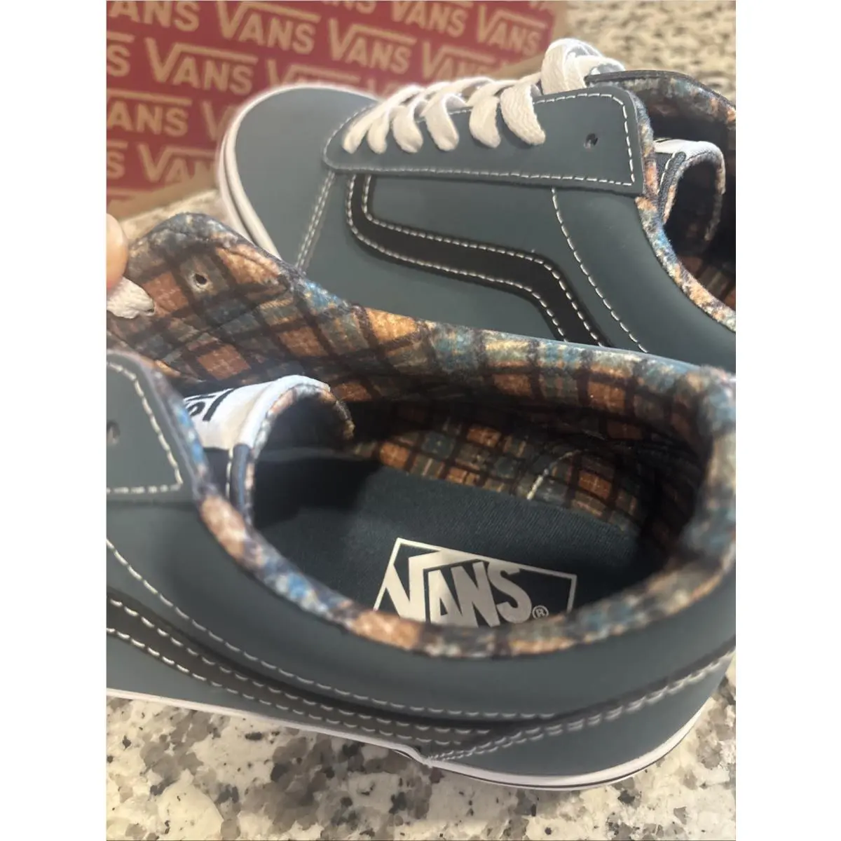Vans shoes - VANS Authentic - Authentic - Plaid Blue/White 13
