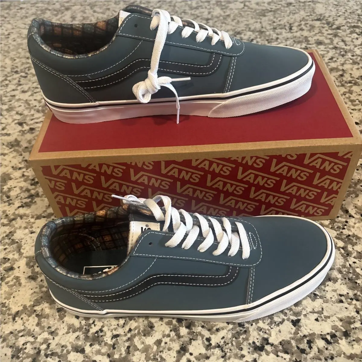 Vans shoes - VANS Authentic - Authentic - Plaid Blue/White 0