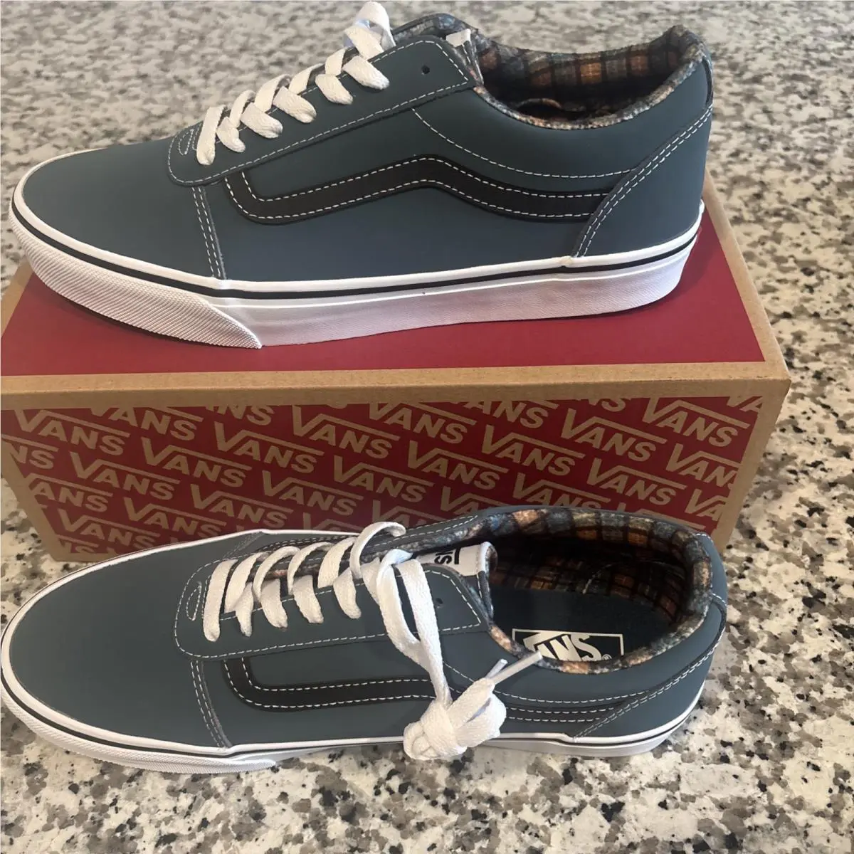 Vans shoes - VANS Authentic - Authentic - Plaid Blue/White 1