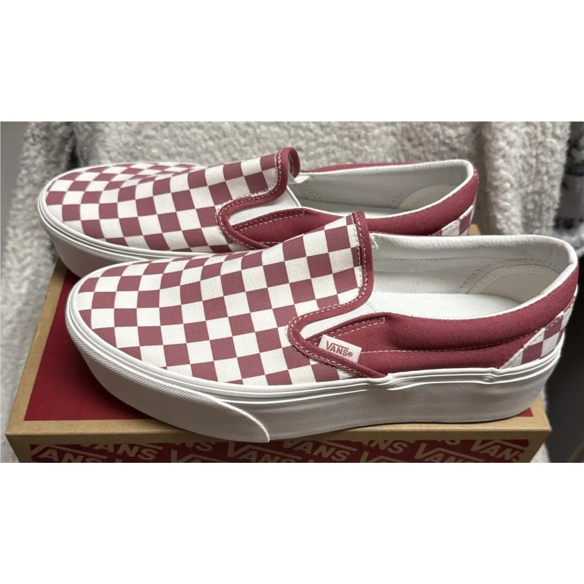Vans shoes - Classic Slip-On - Classic - VN000E8CGMX - Checkerboard Mauvewood (UPC: 0197805860554) 1