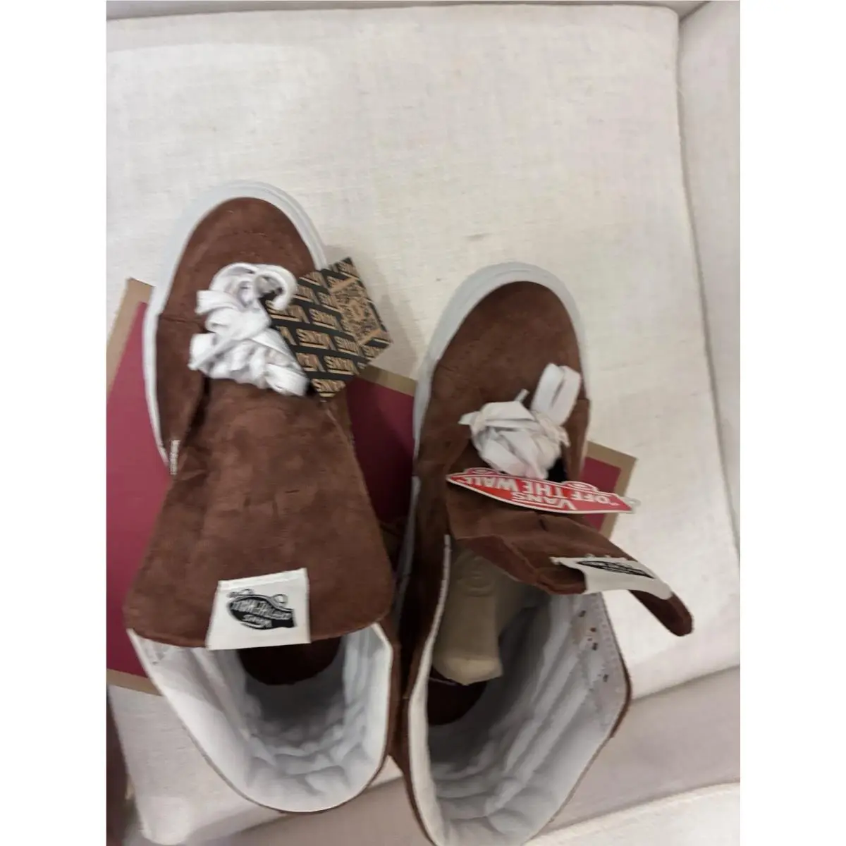 Vans shoes - VANS Sk8-Hi - VN0A7Q5N1RE - Brown, White 8