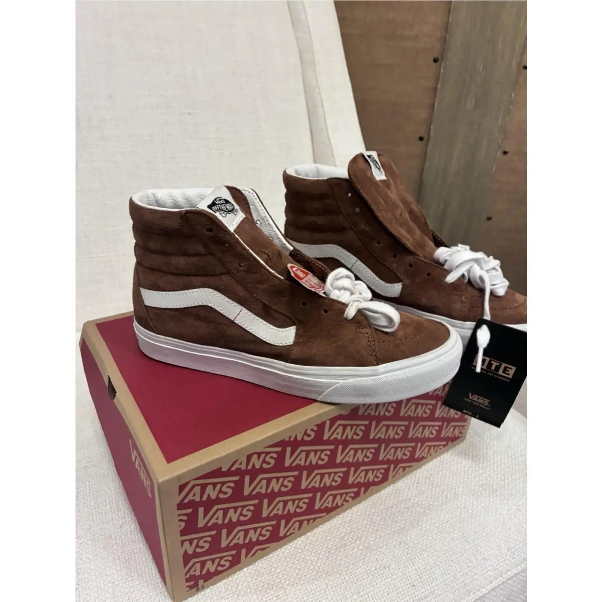 Vans shoes - VANS Sk8-Hi - VN0A7Q5N1RE - Brown, White 13