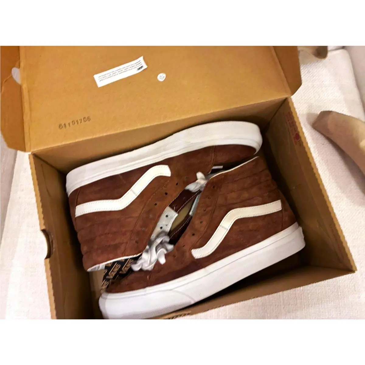 Vans shoes - VANS Sk8-Hi - VN0A7Q5N1RE - Brown, White 0