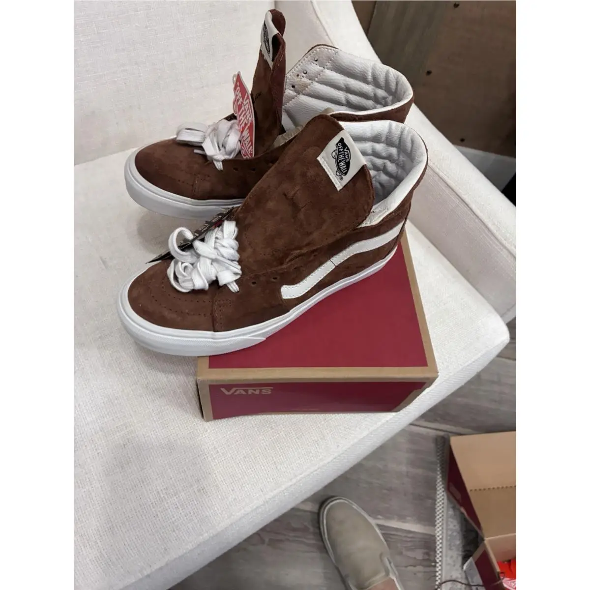 Vans shoes - VANS Sk8-Hi - VN0A7Q5N1RE - Brown, White 3