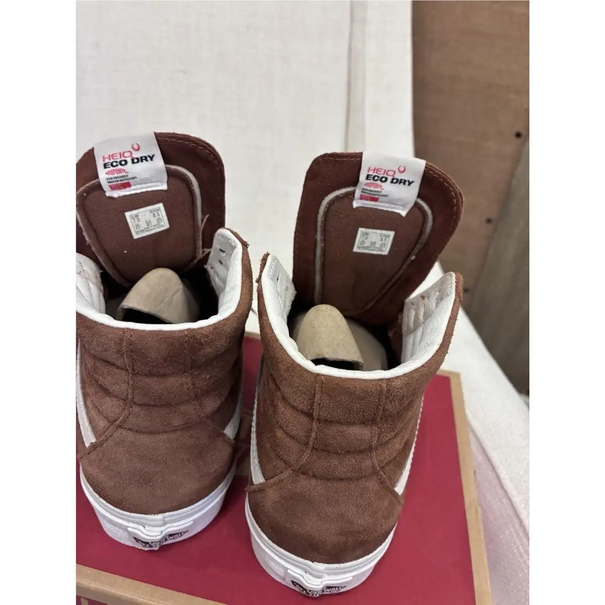 Vans shoes - VANS Sk8-Hi - VN0A7Q5N1RE - Brown, White 5