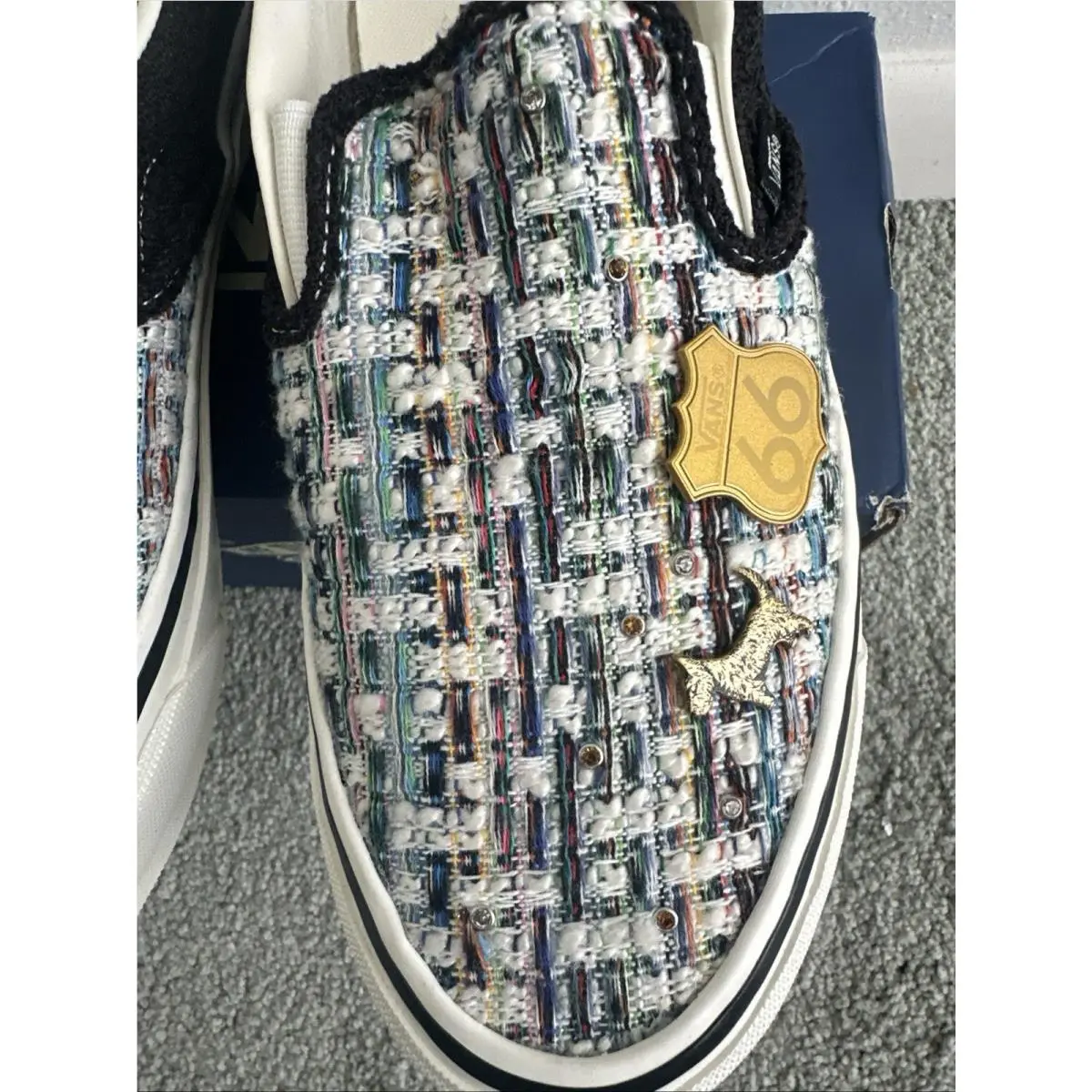 Vans shoes - Vans LX Classic Slip-On 98 - VN000D9WY28 - Ivory White Black 1