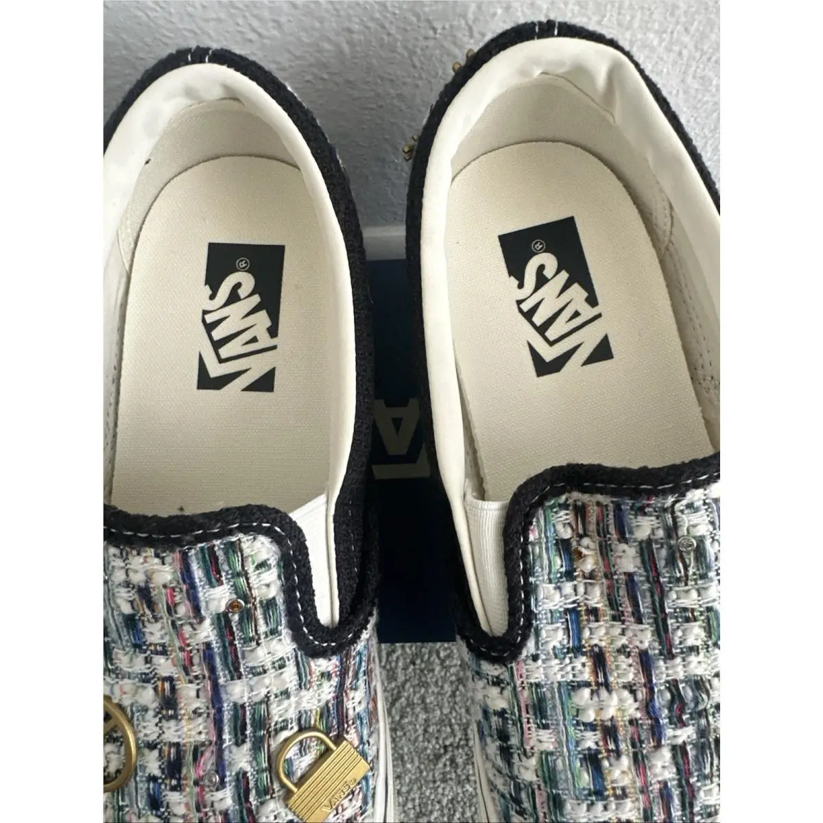Vans shoes - Vans LX Classic Slip-On 98 - VN000D9WY28 - Ivory White Black 3