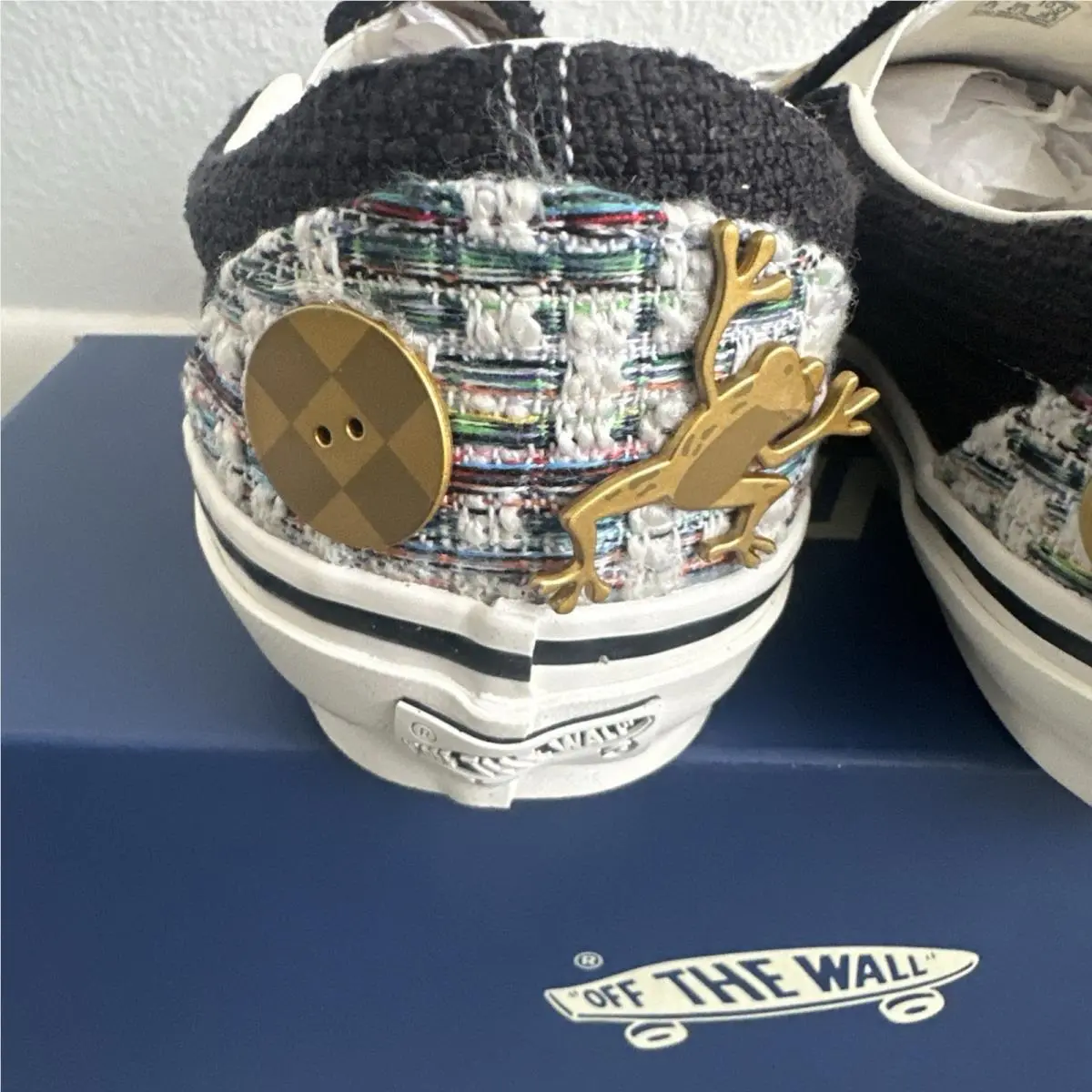 Vans shoes - Vans LX Classic Slip-On 98 - VN000D9WY28 - Ivory White Black 5