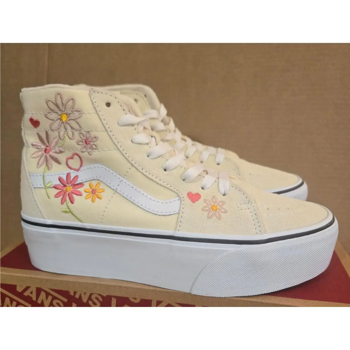 Vans shoes - Vans Sk8-Hi - Embroidery Classic White/True White (UPC: 197064704149) 1