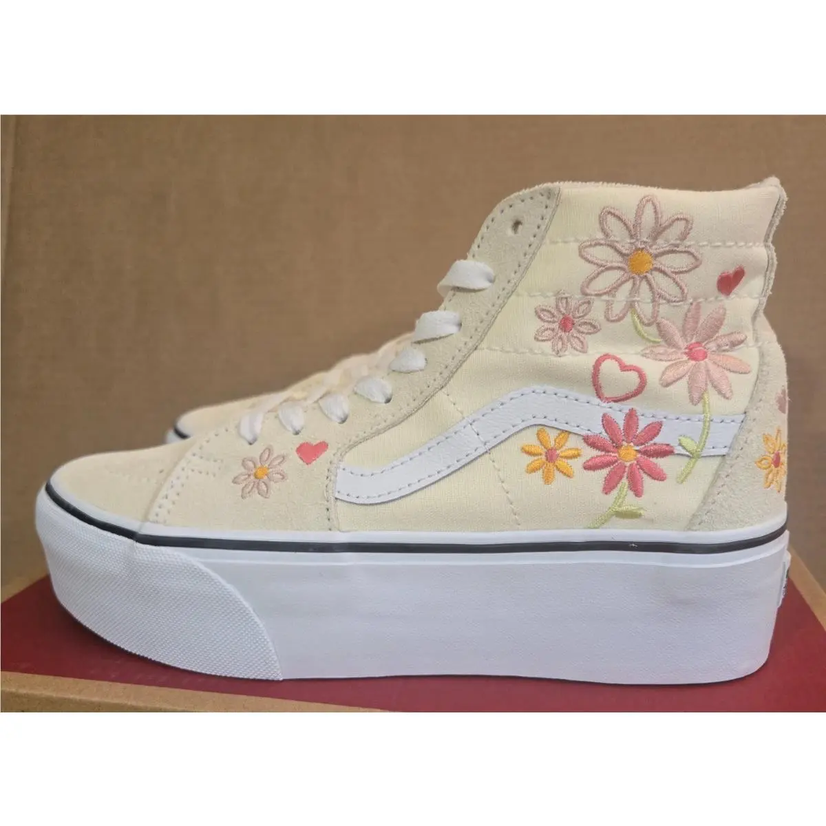 Vans shoes - Vans Sk8-Hi - Embroidery Classic White/True White (UPC: 197064704149) 3