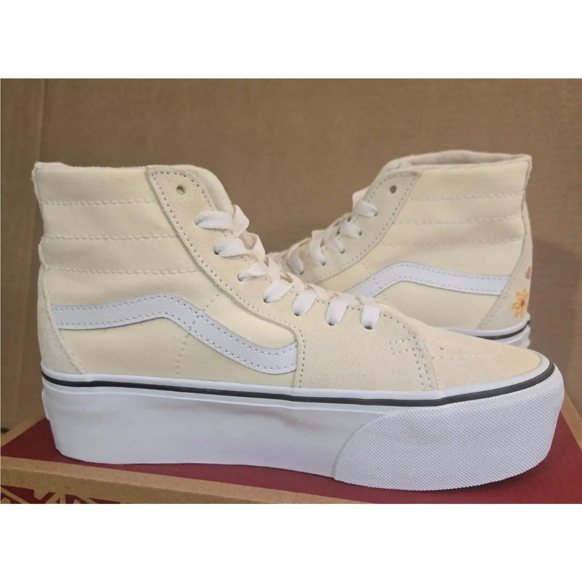 Vans shoes - Vans Sk8-Hi - Embroidery Classic White/True White (UPC: 197064704149) 5