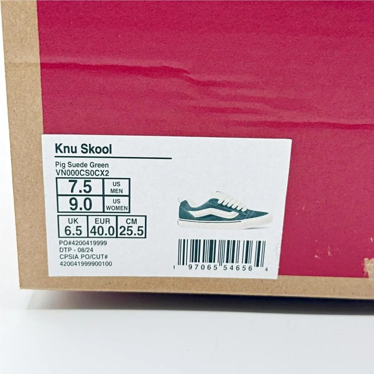 Vans shoes - VANS Knu Skool - Knu Skool - VN000CSOCX2 - Green (UPC: 197065546564) 6
