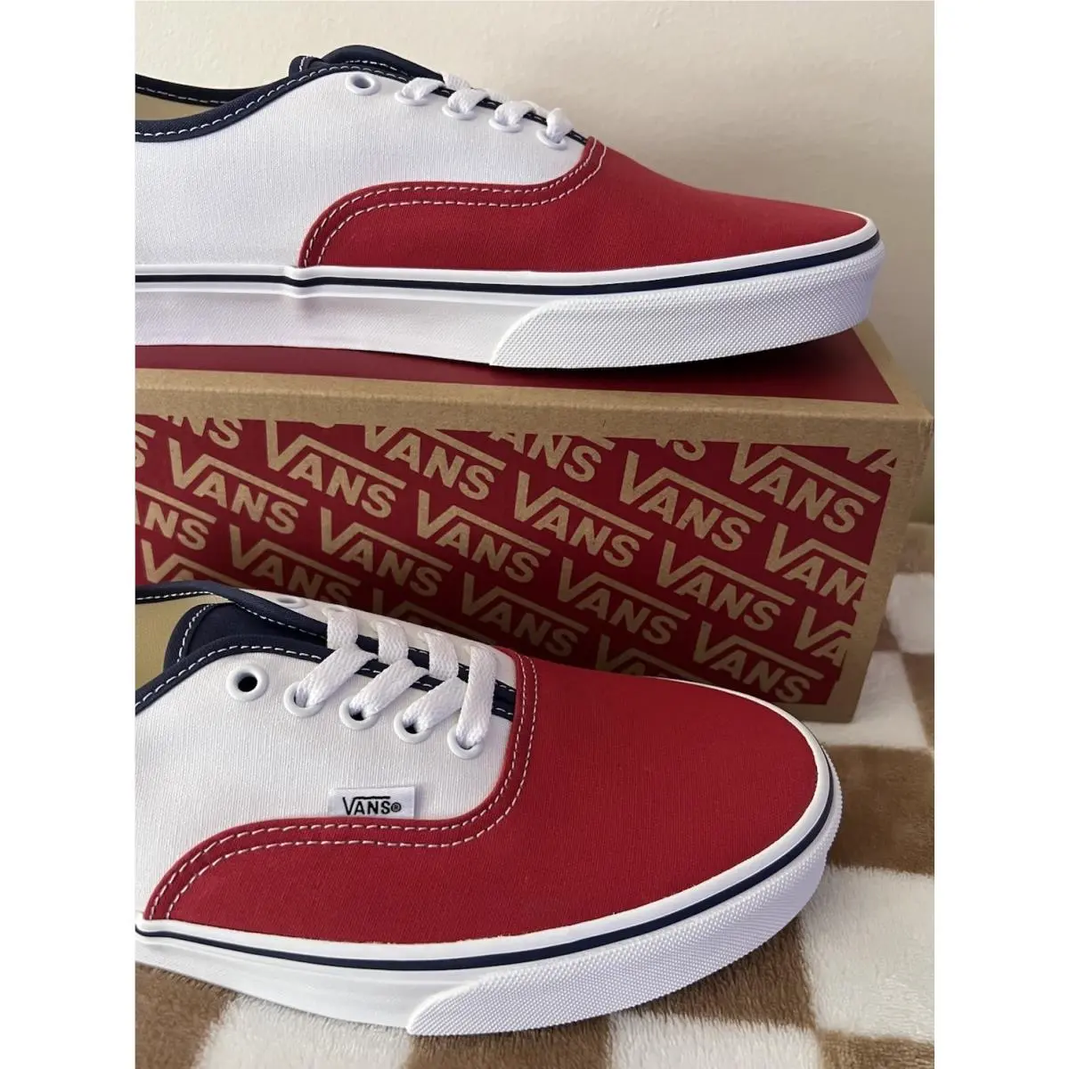 Vans shoes - VANS Authentic - Authentic - VN000EGARWB - Red/White/Blue 3