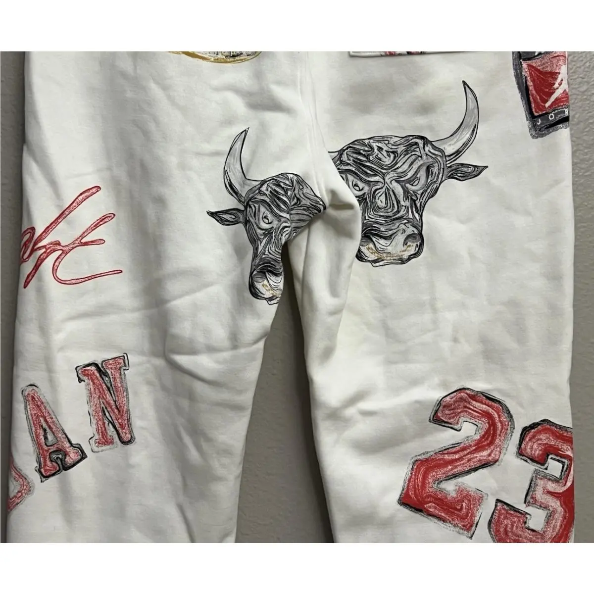 Nike clothing - Nike Air Jordan Brooklyn Fleece Pants - FN4547-133 - Sail (UPC: 196976105815) 6