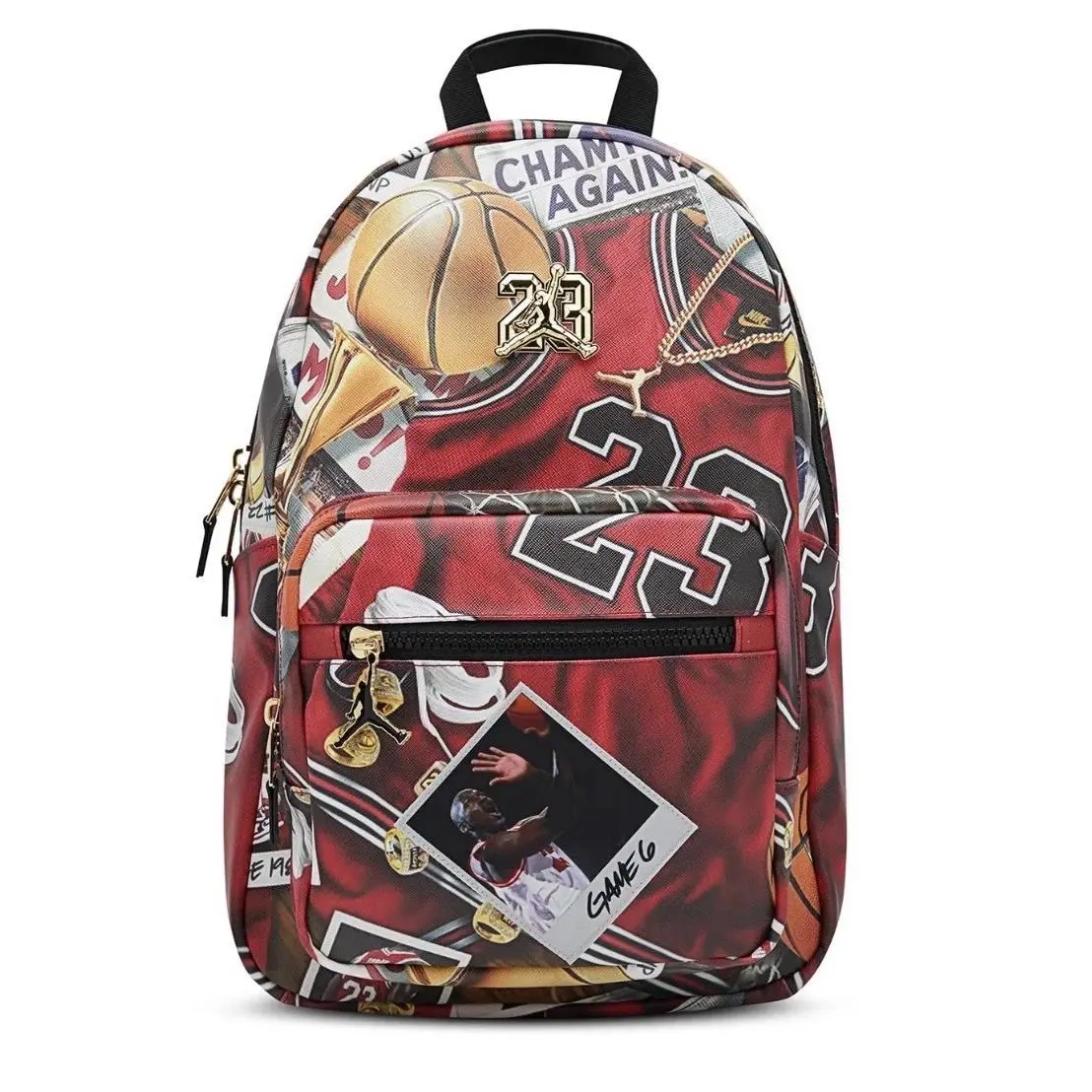 Nike Air Jordan Jam Borough Backpack Black Gold Bookbag Travel Bag MA9220-K90