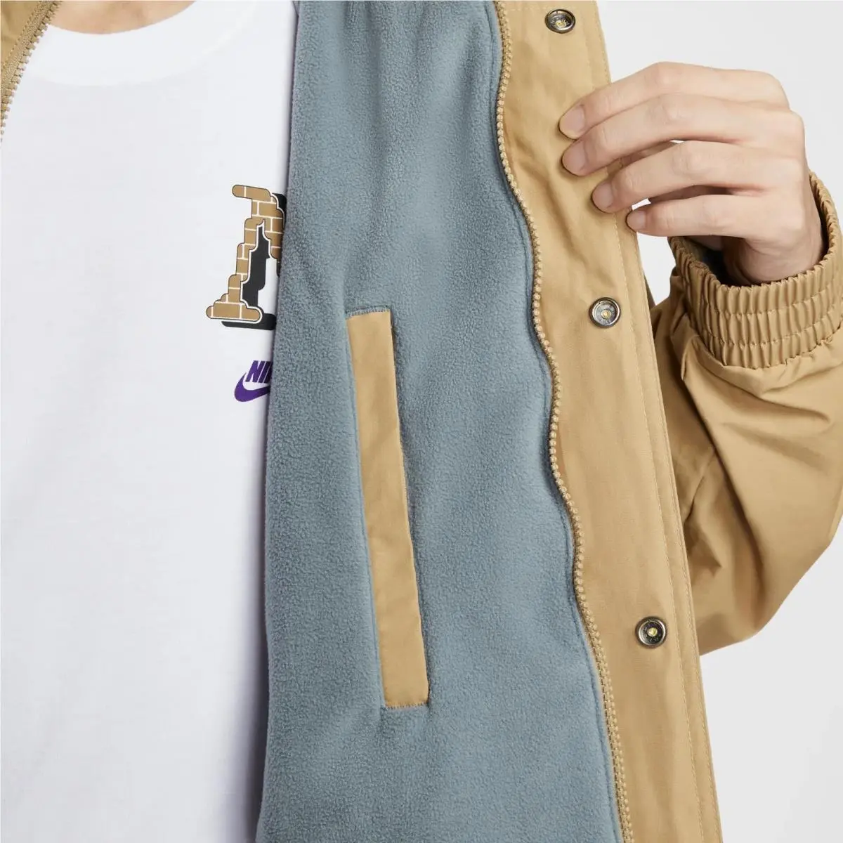 Nike clothing - Nike Club Futura Jacket - Club Futura Jacket - FZ0656-297 - Parachute Beige (UPC: 198484543868) 0