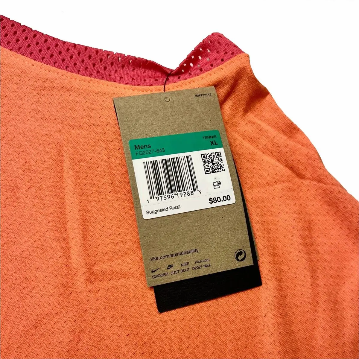 Nike clothing - Nike Court Slam - Court Slam - Orange (UPC: 197596192889) 1