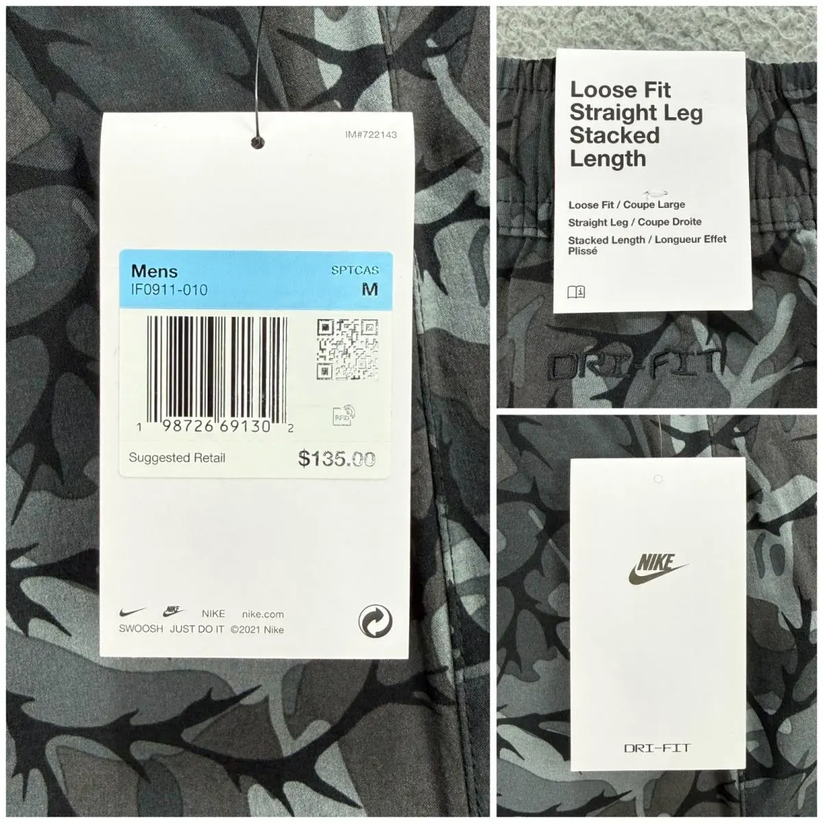 Nike clothing - Nike Tech - Tech - Black (UPC: 198726691302) 1