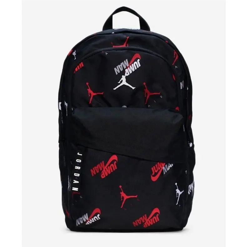 Nike Air Jordan Jumpman Backpack Book Bag Black Red White All Over Print