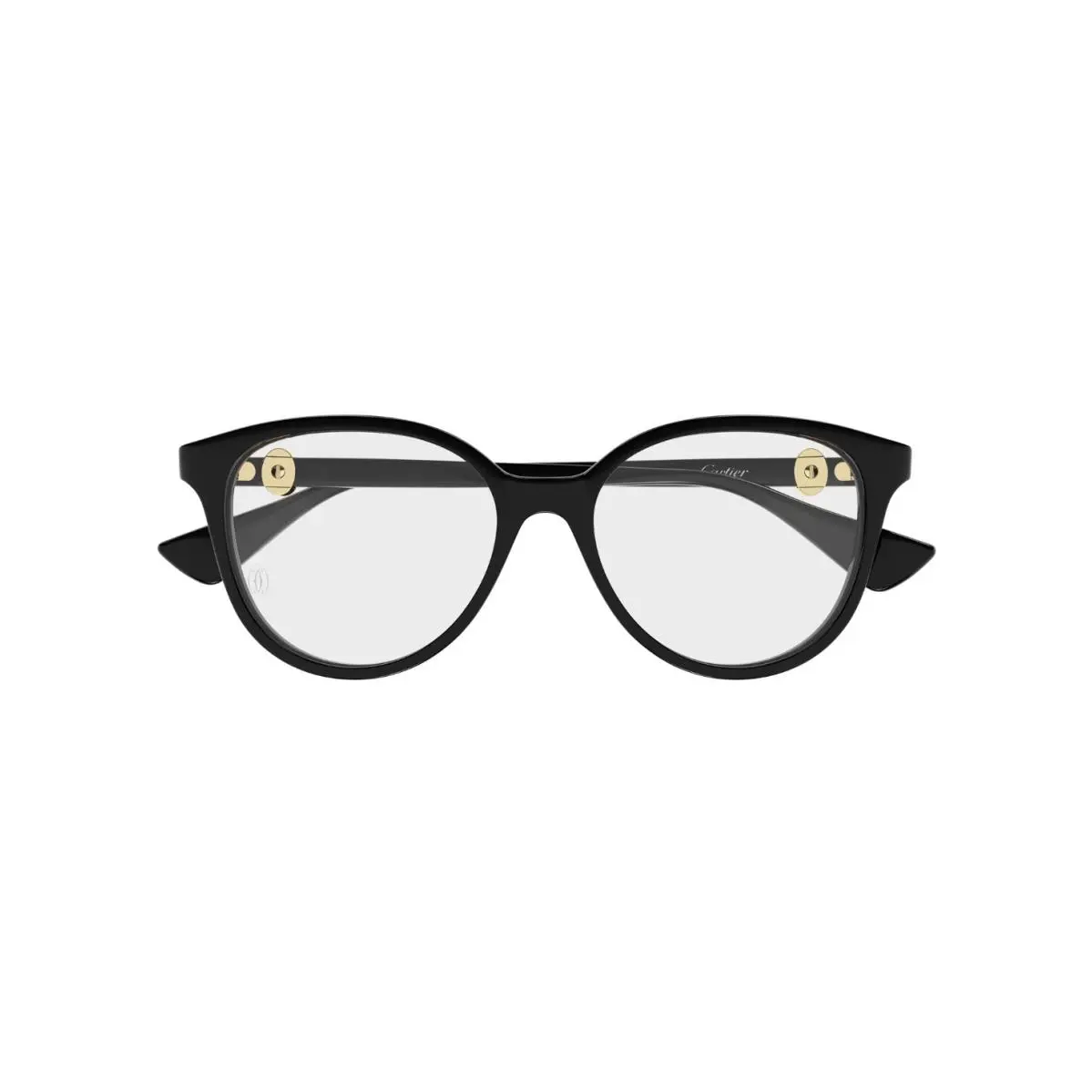 Double C CT0643O Oval Eyeglasses Black by Cartier