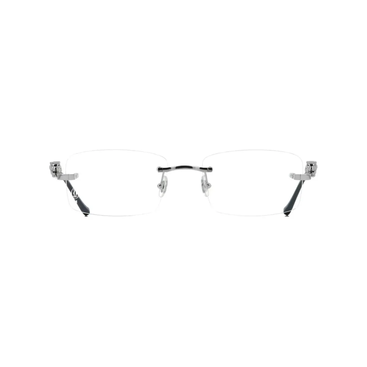 Panthere CT0281O Rectangle Eyeglasses Silver by Cartier