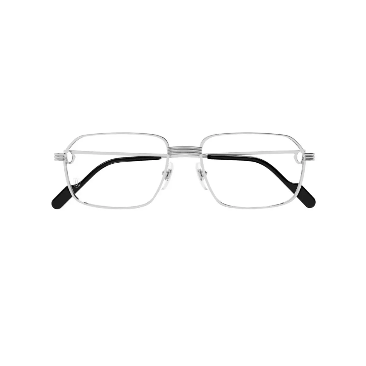 Signature C de CT0445O Rectangle Eyeglasses Silver by Cartier