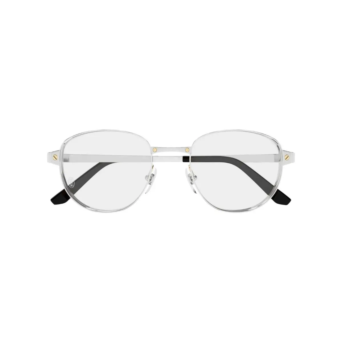 Santos CT0572O Square Eyeglasses Silver by Cartier