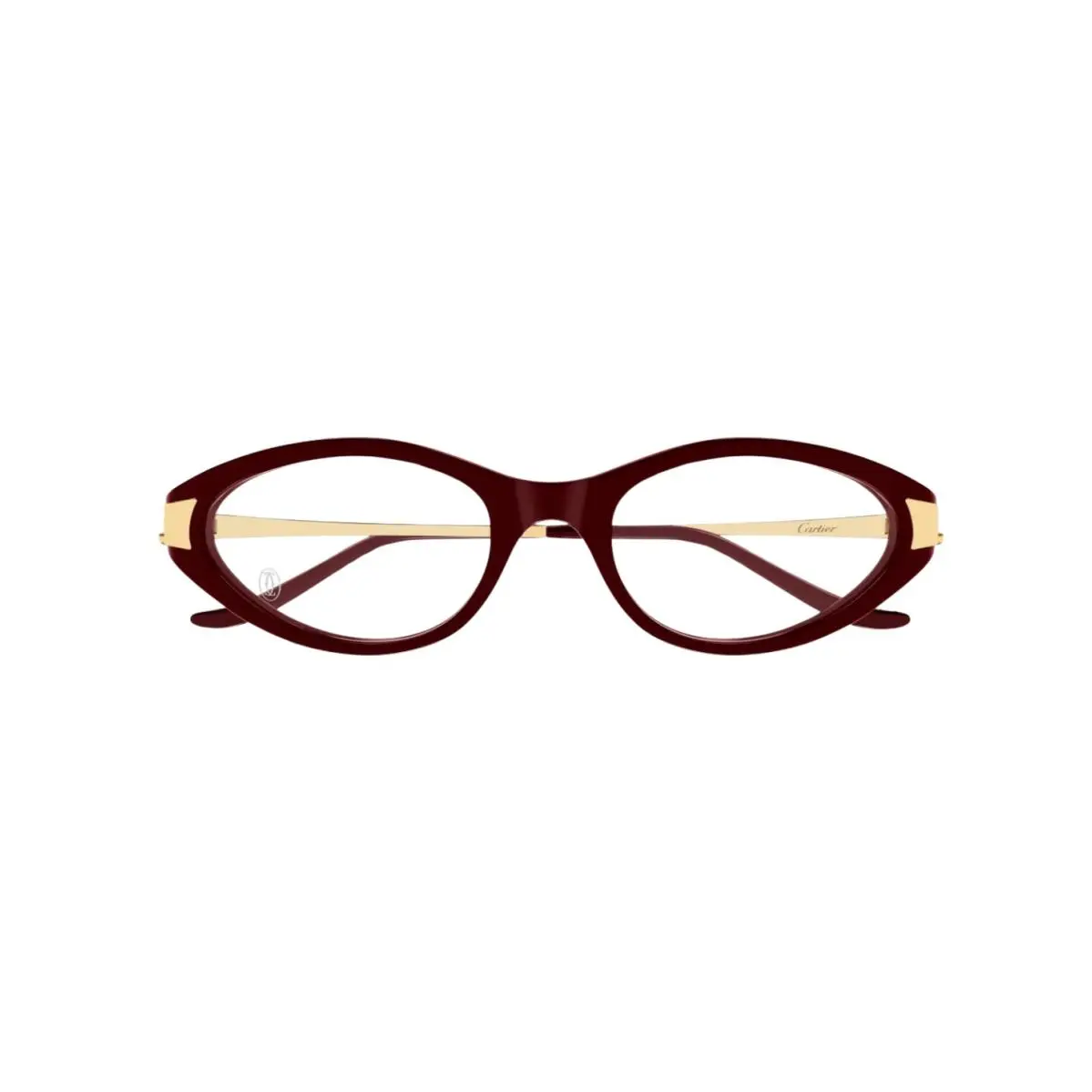 Cartier Panthere CT0633O Oval Eyeglasses - Burgundy Gold