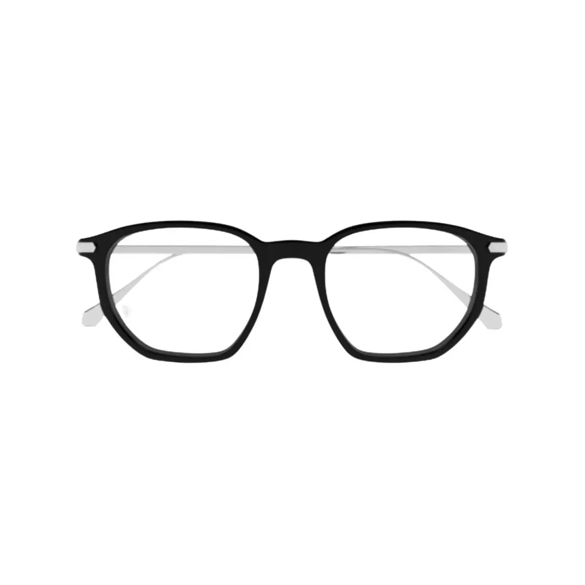Godron Icon de CT0628O Square Eyeglasses Silver Black by Cartier
